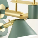 Modern blue and brass pyramid wall sconce bedroom e26 e27 light