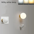 Modern blue astronaut moon wall lamp bedroom globe light