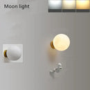 Modern blue astronaut moon wall lamp bedroom globe light