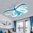 Modern blue butterfly ceiling light for bedroom