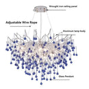 Modern blue chrome crystal chandelier for dining room tree branch design