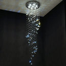 Modern blue & clear butterfly crystal chandelier staircase light