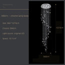 Modern blue & clear butterfly crystal chandelier staircase light