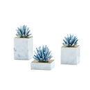 Modern blue crystal flower marble base sculpture living room decor