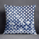 Modern blue geometric floral design pillowcase living room cushion