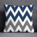 Modern blue geometric floral design pillowcase living room cushion