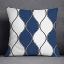 Modern blue geometric floral design pillowcase living room cushion