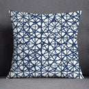 Modern blue geometric floral design pillowcase living room cushion