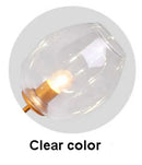 Modern blue glass black gold pendant light living room chandelier