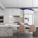 Modern blue glass bubble chandelier dining room pendant light