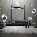 Modern blue glass bubble chandelier dining room pendant light