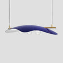 Modern blue glass bubble chandelier dining room pendant light
