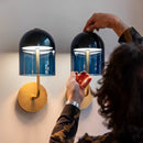 DecorBites™ Blue Glass Wall Sconce Lamps | Designer Luxury Home Decor Light Fixture