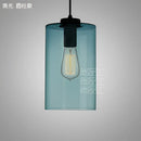 Modern blue glass led pendant lamp set dining room lighting