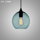 Modern blue glass led pendant lamp set dining room lighting