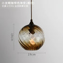 Modern blue glass led pendant lamp set dining room lighting