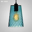 Modern blue glass led pendant lamp set dining room lighting