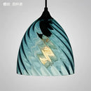 Modern blue glass led pendant lamp set dining room lighting