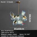 Modern blue glass led pendant lamps bedroom chandelier lighting