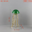 Modern blue & green crystal jellyfish sculpture living room decor