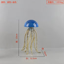 Modern blue & green crystal jellyfish sculpture living room decor