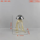 Modern blue & green crystal jellyfish sculpture living room decor