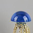 Modern blue & green crystal jellyfish sculpture living room decor