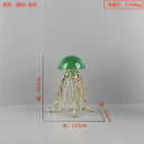 Modern blue & green crystal jellyfish sculpture living room decor