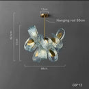 Modern blue & green decorbites glass chandelier dining room light