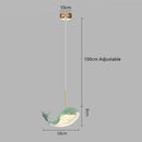 Modern blue green & gold decorbites dolphin chandelier bedroom light