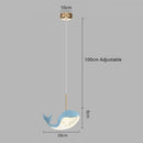 Modern blue green & gold decorbites dolphin chandelier bedroom light