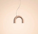 Modern blue metal arch chandelier – kitchen pendant light