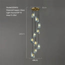 Modern blue peacock leaf glass chandelier dining room floral light