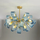 Modern blue queen crystal glass chandelier living room light