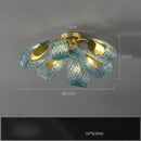 Modern blue queen crystal glass chandelier living room light