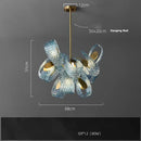Modern blue queen crystal glass chandelier living room light