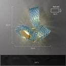 Modern blue queen crystal glass chandelier living room light