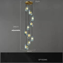 Modern blue queen crystal glass chandelier living room light