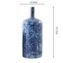 Modern blue speckled ceramic vase set living room decor accessories
