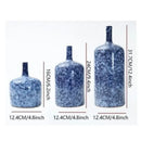 Modern blue speckled ceramic vase set living room decor accessories