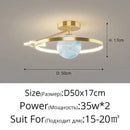 Modern blue star led pendant light bedroom white circular fixture