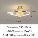 Modern blue star led pendant light bedroom white circular fixture