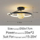 Modern blue star led pendant light bedroom white circular fixture