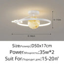 Modern blue star led pendant light bedroom white circular fixture