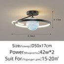 Modern blue star led pendant light bedroom white circular fixture