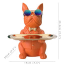 DecorBites™ Bulldog Storage Tray Coin Bank Key Holder Modern Statue Figurine
