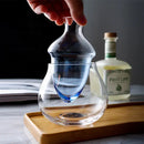 Modern blue tinted glass wine pot ice jug set dining room sake decanter