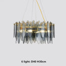 Modern blue & white leaf pendant lights living room gold metal chain