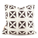 Handwoven Black and White Mudcloth Pillow | Geometric Tribal Accent