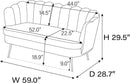 Modern Boucle Loveseat Sofa with Gold Legs for Small Spaces